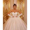 Stuntbride 2024 Blanc Mode Vintage Robes De Mariée Chérie Robe De Bal Sexy Perles Paillettes Dentelle Sur Mesure Perles Robe De Mariée