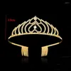 Hair Clips Female Fashion Headdress Princess Rhinestone Gold-plated Crown Bridal Wedding Accessories Prom Gifts