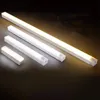 PIR Motion Sensor LED Under Cabinet Lamp Dimmable Rechargeable Night Light Stairs Closet Room Aisle Tube Bar Detector Bulb