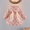 Vestes d'hiver en coton pour bébés filles, manteau épais, vêtements avec oreilles, capuche, Cardigan chaud pour enfants