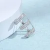 Boucles d'oreilles en Zircon pour femme, Clip d'oreille Simple sans trou, personnalité, atmosphère fraîche, qualité, mode, sens Senior