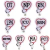 Anpassad medicinsk nyckelring filt Stetoskop OT NP RN LPN ICU BSN Doctor Rt Ma PCT Drivning Badge Rece for Nurse Accessories2295