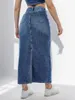 Jupes 2024 Printemps Femmes Taille Haute Ripped Denim Jupe Mode Slim Long Jeans Casual Dames Vêtements S-2XL