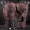 Gants de boxe pour hommes adultes en gros Gants de boxe d'entraînement de sac de sable 8 10 12 oz MMA Fight Boxing Muay Thai Match Gants spéciaux 240122