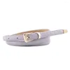 Belts Fashion Luxury Design Vintage Retro Thin Waist Strap Trouser Dress Serpentine Leather Belt Metal Buckle Waistband