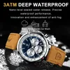 Poedagar Top Brand Luxury Man Watch Waterproof Chronograph Luminous Date Wristwatch For Men Quartz Leather Men's Watches Sprots 240124