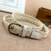 Belts Female Pu Leatehr Wax Rope Woven Pin Buckle Belt Vintage Fashion Solid Color Thin Waist For Women Clothing Accessories