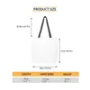 Shopping Bags Piano With Music Note Personal Customize Women Tote Bag Canvas Foldable Big Shoulder For Mom Eco Grocery Bolsas