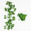 Kwiaty dekoracyjne 2-10 m sztuczny bluszcz liść girland zielony rattan pnącze zielone liście winorośl fałszywe rośliny