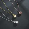 Designer Brand Tiffays 925 Sterling Silver Simple Style Round Ball Pendant Ketting Licht Luxe Tiffaysins Fashion Collar Chain