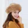 ベレー帽の厚い帽子ビーニー温かい女性モンゴル人男性冬のフェイクファースエードふわふわの雪