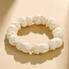 Strand Buddhist Rosary Beads Bracelet Natural Ivory Fruit Carved Lotus Buddha's Hand Lucky Amulet Auspicious Jewelry Gifts