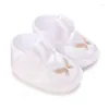 Premiers marcheurs 0-1 ans né princesse robe chaussures semelle souple blanc enfant décontracté chaussure de marche dentelle fleur enfants filles infantile pographie
