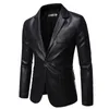 Slim Fit Blazers Jaquetas Para Homens PU Terno De Couro Casacos Masculinos Negócios Casual Homem Tamanho 4XL 240125