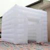 6x6m 20x20ft Party White Inflatable Cube Tent With LED Lights Photo Booth Kiosk For Exhibition