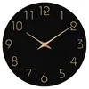 Zegary ścienne 12 -calowe baterie Drewno proste zegar cichy, nie zaznaczający drewniany nowoczesny (1 szt.)