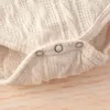 Citgeett Herbst Solide Infant Baby Mädchen Strampler Tops Hosen Anzug Langarm Taste Pullover Stricken Casual Hosen Kleidung 240118