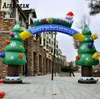wholesale Custom 4m/6mW Inflatable Archway Santa Claus or Christmas tree arch for holiday decoration event advertisement-3