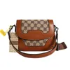 Bolsa de ombro feminina 6 elegante retro xadrez bolsas diárias Joker flip espessado bolsa mensageiro de couro simples atmosfera correspondência de cores bolsa feminina 1029 #