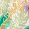 カジュアルドレスPuloru Boho Back Coutout Floral Print Mini Dress Women Spring Summer DeepV-Neck Twist Front Long Sleeve for Party Office