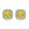 Designer Earring Women S925 Sterling Silver Stud Earrings Fashion Woman Ear Ring Womens Yellow Pink Diamond Earings 2 25CT Zircon 258K