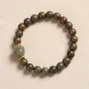 Strand Green Sandalwood Bracelets Forest Style Cultural And Playful Natural Chinese Buddha Beads