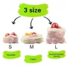 Reusable Produce Bags Organic Cotton Washable Mesh Bags for Grocery Shopping Fruit Vegetable Organizer Storage Bag 240125