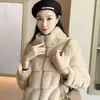 Frauen Pelz Mode Winter Warme Frauen Nachahmung Nerz Stehkragen Mantel Büro Dame Outdoor Jacke Casual Kleidung Mädchen Party geschenk