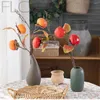 Fleurs décoratives 46 cm en plastique simulé faux fruits kaki maison salon ornements année rouge bonsaï décoration plante artificielle