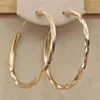 Hoop Earrings Gold Silver Color Luxury Big Circle For Women Charms Original Designer Party Wedding Jewelry Gifts