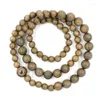 Strand Green Sandalwood Buddha Bead Par Retro Fashion Niche Armband Män och kvinnors armband Agat Kulturella dekorativa föremål