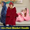 Oversize Hoody Sweatshirt Sofa Decke für Frauen Hoodie Sweatshirt Sherpa Mäntel Bequeme Pullover Weihnachten Sudadera Mujer 201128318K