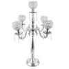 Assiettes décoratives de 75 à 110cm de hauteur, candélabre en cristal argenté pour décoration de support de pièce maîtresse de mariage