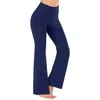 Calças de yoga groove fitness ginásio feminino elástico perna larga alargamento leggings cintura alta fina verão alargamento leggings
