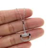 sterling silver micro pave cz snaffle bit pendant necklace for horse lover fine silver necklace high quality297V