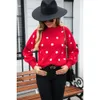 Designer Kvinnokläder Autumn/Winter New Sweater Print Knitwear Round Dot Pullover Stora tröjor Tröjor Damer Fashion Cardigans för kvinnor Warm Woman2O8Q