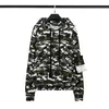 Men's Jackets Stone Autumnwinter New Camo Hooded Pullover Loose and Casual Fashion Unisex Hoodie Island