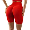 Shorts ativos mulheres bulifting yoga calças treino elástico cintura alta controle de barriga ruched booty sem costura ginásio compressão collants