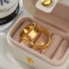 Aanslagvrije bandring roestvrij staal paar ringen 18k vergulde waterbestendige unisex vingerring dames