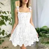 Vestidos casuais flor 3d laço plissado doce mulheres vestido de festa sexy tubo império elegante feminino 2024 primavera verão moda senhora robe