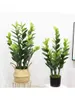 Fleurs décoratives de Style nordique, Simulation d'arbre d'argent, décoration intérieure bionique Pachira Macrocarpa, fausse plante verte en pot