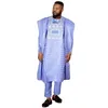 Ethnic Clothing H&D African Clothes For Men Traditional Wear Formal Attire Bazin Dashiki Agbada Outfits Shirt Pants Robe Suit Wedding Party