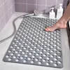 Badrum som inte är halkad matta med sugskopp rund hål design badrumsmassage ring snabb dränering lämplig för el duschrum 240125
