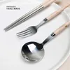 Dinnerware Sets Ergonomic Cutlery Set Versatile Golden Texture Silent Utensils Stainless Steel Modern Premium Portable Durable