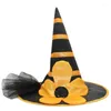 Basker Witch Hat Costume Wizard Magican Halloween vuxna barn för