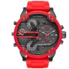 Casual Fashion Big Red Watch Brazylian Big Dial Watch Men Wojskowe Sport Watch Whatle DZ7370 Prezent292v