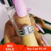 925 Sterling Silver Wedding Rings Set 3 In 1 Band Ring for Women Engagement Bridal Fashion Jewelry Finger Moonso R4627215Q