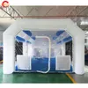 8x4x3mH (26x13.2x10ft) With blower color custom made giant inflatable spray booth car OEM paint booth tent with filter system for sale