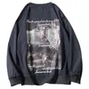 Amerikanisches Hip-Hop-Langarm-T-Shirt für Jungen, trendiges Herbst-High-Street-Nischen-Design, locker sitzender Kapuzenpullover
