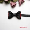 Laços masculinos noivo vestido casamento tiro personalizado moda vinho vermelho marinho metal duplo felicidade bowtie